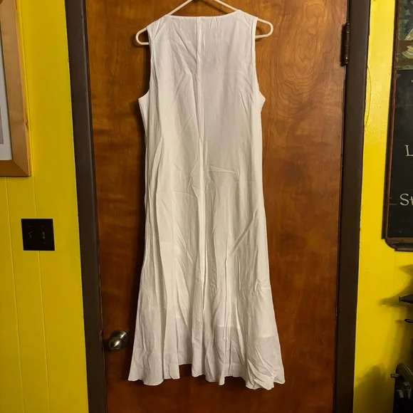 Chico's Petite Embroidered-Trim Maxi Dress Size M Petite - Picture 5 of 5